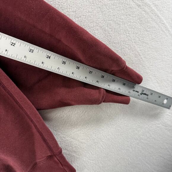 Vintage Ralph Lauren Sweatshirt men's large Red maroon Crewneck Pony Embroidered - Picture 7 of 11